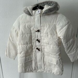 Gymboree Cream Hooded Puffer Jacket